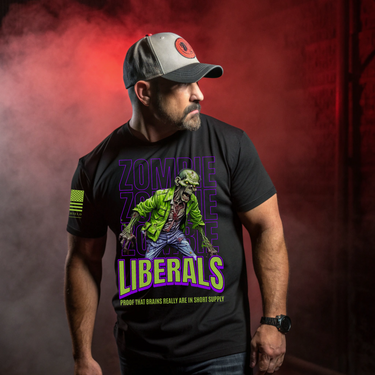 liberal zombie halloween shirt patriotic parody tee